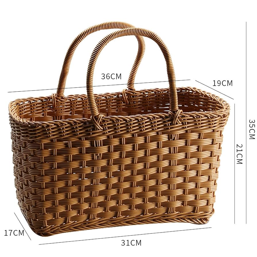 ハンドメイド カゴ 木の皮 籠 カゴバック ハンドメイド レザーハンドル 編み込み かごバッグ 大型